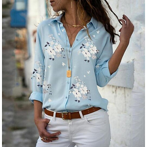 Women's Floral Loose Shirt Daily Shirt Collar White / Blue / Yellow / Blushing Pink / Brown
Women's Floral Loose Shirt Daily Shirt Collar White / Blue / Yellow / Blushing Pink / Brown