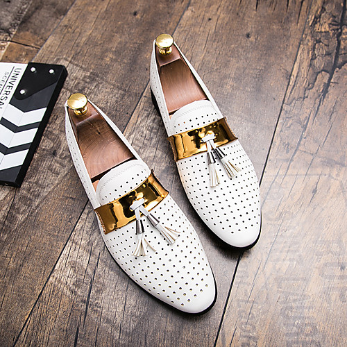 Men's Leather Spring & Summer Business / Casual Loafers & Slip-Ons Walking Shoes Breathable Black / White
Men's Leather Spring & Summer Business / Casual Loafers & Slip-Ons Walking Shoes Breathable Black / White