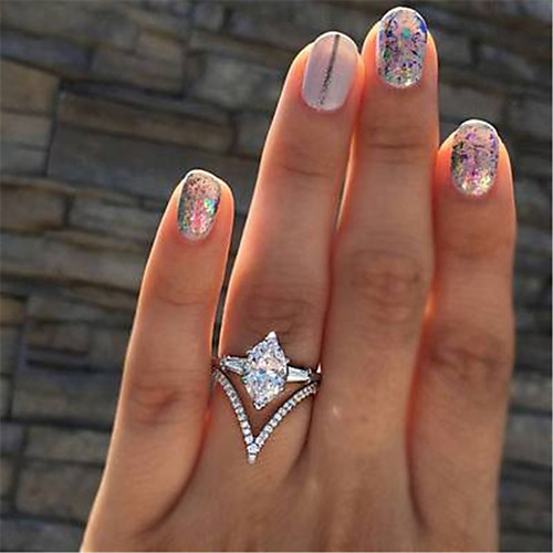 Women's Ring AAA Cubic Zirconia 1pc Silver Platinum Plated Alloy Stylish Daily Jewelry Cute
Women's Ring AAA Cubic Zirconia 1pc Silver Platinum Plated Alloy Stylish Daily Jewelry Cute