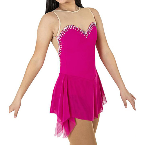 Figure Skating Dress Women's Girls' Ice Skating Dress Fuchsia Spandex High Elasticity Competition Skating Wear Patchwork Crystal / Rhinestone Sleeveless Ice Skating Figure Skating / Kids
Figure Skating Dress Women's Girls' Ice Skating Dress Fuchsia Spandex High Elasticity Competition Skating Wear Patchwork Crystal / Rhinestone Sleeveless Ice Skating Figure Skating / Kids