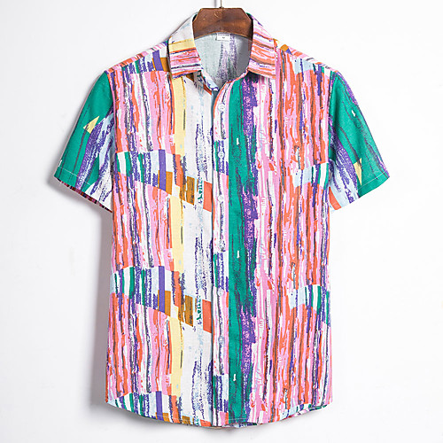 Men's Geometric Blue & White Print Shirt Hawaiian Going out Blue / Red / Yellow / Short Sleeve
Men's Geometric Blue & White Print Shirt Hawaiian Going out Blue / Red / Yellow / Short Sleeve