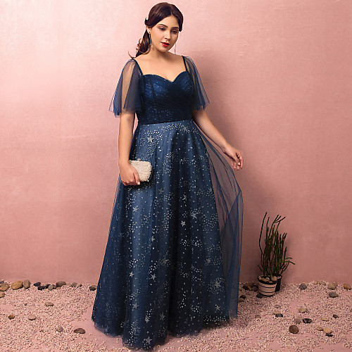 A-Line Sparkle Prom Formal Evening Dress Sweetheart Neckline Half Sleeve Floor Length Lace Satin Tulle with Ruched Sequin 2021
A-Line Sparkle Prom Formal Evening Dress Sweetheart Neckline Half Sleeve Floor Length Lace Satin Tulle with Ruched Sequin 2021