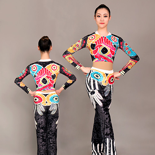 Cheerleader Costume Gymnastics Suits Women's Girls' Kids Pants / Trousers Spandex High Elasticity Handmade Long Sleeve Competition Dance Rhythmic Gymnastics Gymnastics Black
Cheerleader Costume Gymnastics Suits Women's Girls' Kids Pants / Trousers Spandex High Elasticity Handmade Long Sleeve Competition Dance Rhythmic Gymnastics Gymnastics Black