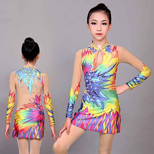 Cheerleader Costume Gymnastics Suits Women's Girls' Kids Dress Spandex High Elasticity Handmade Long Sleeve Competition Dance Rhythmic Gymnastics Gymnastics Blue
Cheerleader Costume Gymnastics Suits Women's Girls' Kids Dress Spandex High Elasticity Handmade Long Sleeve Competition Dance Rhythmic Gymnastics Gymnastics Blue