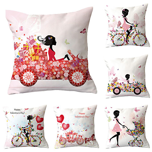 Set of 6 Polyester Pillow Cover, Cartoon Graphic Prints Simple Classic Square Traditional Classic Throw Pillow
Set of 6 Polyester Pillow Cover, Cartoon Graphic Prints Simple Classic Square Traditional Classic Throw Pillow