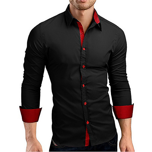 Men's Color Block Shirt Daily White / Black / Red / Royal Blue / Navy Blue / Long Sleeve
Men's Color Block Shirt Daily White / Black / Red / Royal Blue / Navy Blue / Long Sleeve