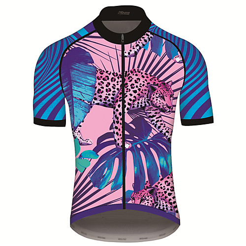 21Grams Men's Short Sleeve Cycling Jersey Spandex BluePink Leopard Floral Botanical Animal Bike Jersey Top Mountain Bike MTB Road Bike Cycling UV Resistant Breathable Quick Dry Sports Clothing
21Grams Men's Short Sleeve Cycling Jersey Spandex BluePink Leopard Floral Botanical Animal Bike Jersey Top Mountain Bike MTB Road Bike Cycling UV Resistant Breathable Quick Dry Sports Clothing