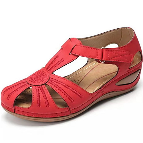Women's Sandals Wedge Sandals Summer Wedge Heel Round Toe Daily PU Black / Red / Green
Women's Sandals Wedge Sandals Summer Wedge Heel Round Toe Daily PU Black / Red / Green