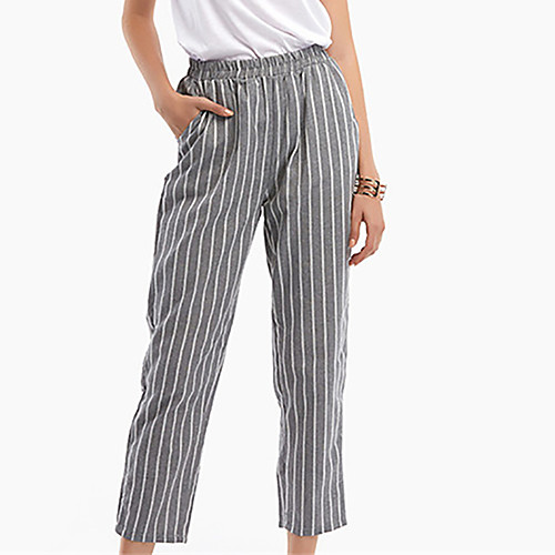 Women's High Waist Yoga Pants Cropped Pants Breathable Stripes Black / White GrayWhite Gym Workout Running Fitness Sports Activewear Stretchy
Women's High Waist Yoga Pants Cropped Pants Breathable Stripes Black / White GrayWhite Gym Workout Running Fitness Sports Activewear Stretchy