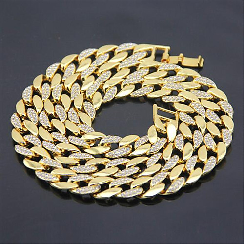 Men's Chain Necklace Beaded Necklace Chains Classic Precious Punk Rock Fashion Zircon Gold Plated Chrome Gold 75 cm Necklace Jewelry For Christmas Party Evening Street Festival
Men's Chain Necklace Beaded Necklace Chains Classic Precious Punk Rock Fashion Zircon Gold Plated Chrome Gold 75 cm Necklace Jewelry For Christmas Party Evening Street Festival