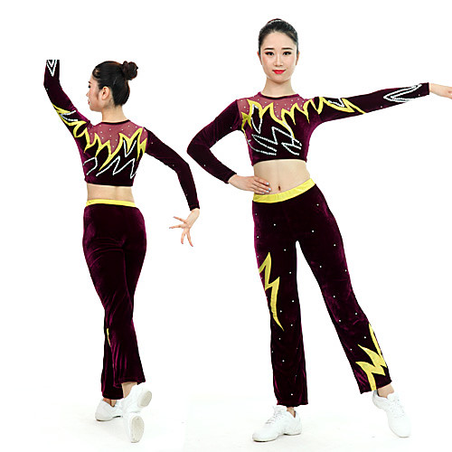 Cheerleader Costume Gymnastics Suits Women's Girls' Kids Pants / Trousers Spandex High Elasticity Handmade Long Sleeve Competition Dance Rhythmic Gymnastics Gymnastics Drak Red
Cheerleader Costume Gymnastics Suits Women's Girls' Kids Pants / Trousers Spandex High Elasticity Handmade Long Sleeve Competition Dance Rhythmic Gymnastics Gymnastics Drak Red