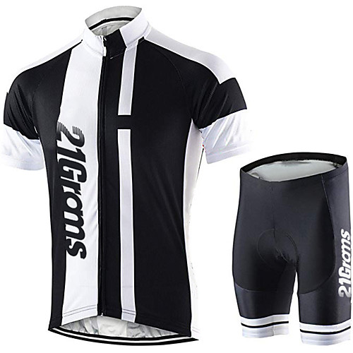 21Grams Men's Short Sleeve Cycling Jersey with Shorts Spandex Polyester Black / White Patchwork Bike Clothing Suit UV Resistant Breathable 3D Pad Quick Dry Sweat-wicking Sports Solid Color Mountain
21Grams Men's Short Sleeve Cycling Jersey with Shorts Spandex Polyester Black / White Patchwork Bike Clothing Suit UV Resistant Breathable 3D Pad Quick Dry Sweat-wicking Sports Solid Color Mountain