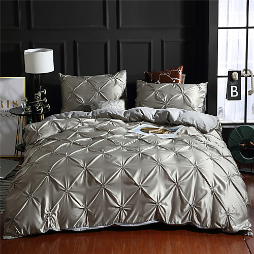 Duvet Cover Sets 1 Piece Rayon / Polyester Solid Colored Dark Brown Pleated Simple / >800 / 3pcs (1 Duvet Cover, 2 Shams)
Duvet Cover Sets 1 Piece Rayon / Polyester Solid Colored Dark Brown Pleated Simple / >800 / 3pcs (1 Duvet Cover, 2 Shams)