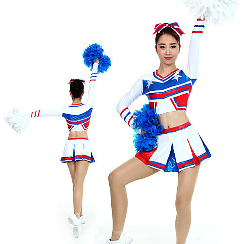 Cheerleader Costume Uniform Women's Girls' Kids Skirt Spandex High Elasticity Handmade Long Sleeve Competition Dance Rhythmic Gymnastics Gymnastics Blue
Cheerleader Costume Uniform Women's Girls' Kids Skirt Spandex High Elasticity Handmade Long Sleeve Competition Dance Rhythmic Gymnastics Gymnastics Blue