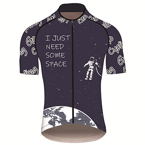 21Grams Men's Short Sleeve Cycling Jersey Black / White Astronaut Bike Jersey Top Mountain Bike MTB Road Bike Cycling UV Resistant Breathable Quick Dry Sports Clothing Apparel / Stretchy / Race Fit
21Grams Men's Short Sleeve Cycling Jersey Black / White Astronaut Bike Jersey Top Mountain Bike MTB Road Bike Cycling UV Resistant Breathable Quick Dry Sports Clothing Apparel / Stretchy / Race Fit