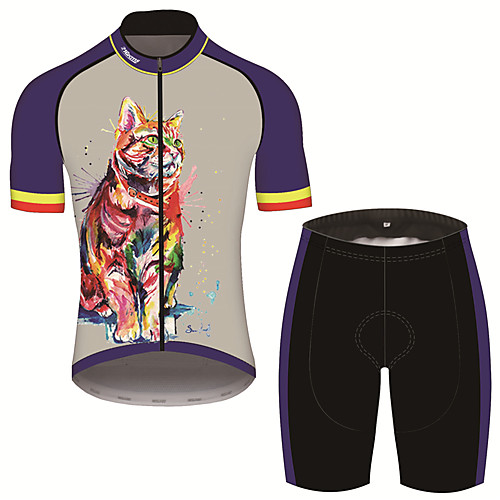 21Grams Men's Short Sleeve Cycling Jersey with Shorts Spandex Jacinth Gray Cat Animal Bike UV Resistant Quick Dry Breathable Sports Cat Mountain Bike MTB Road Bike Cycling Clothing Apparel
21Grams Men's Short Sleeve Cycling Jersey with Shorts Spandex Jacinth Gray Cat Animal Bike UV Resistant Quick Dry Breathable Sports Cat Mountain Bike MTB Road Bike Cycling Clothing Apparel
