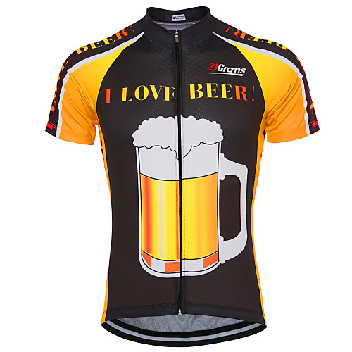 21Grams Men's Short Sleeve Cycling Jersey Black / Yellow Oktoberfest Beer Bike Top Mountain Bike MTB Road Bike Cycling UV Resistant Breathable Quick Dry Sports Clothing Apparel / Micro-elastic
21Grams Men's Short Sleeve Cycling Jersey Black / Yellow Oktoberfest Beer Bike Top Mountain Bike MTB Road Bike Cycling UV Resistant Breathable Quick Dry Sports Clothing Apparel / Micro-elastic