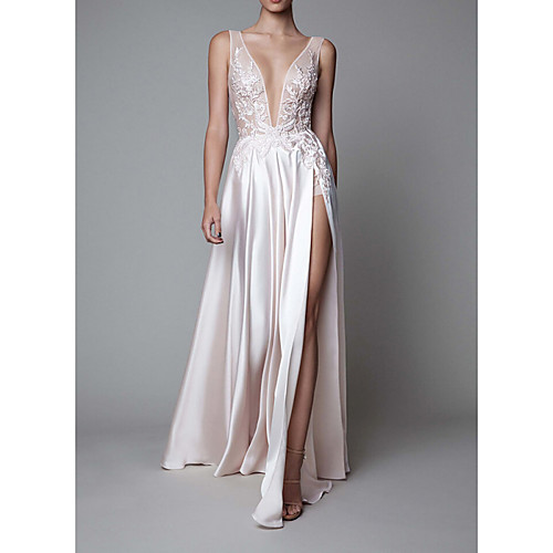 A-Line Reformation Amante Sexy Prom Formal Evening Dress Illusion Neck Sleeveless Floor Length Polyester with Split Appliques 2021
A-Line Reformation Amante Sexy Prom Formal Evening Dress Illusion Neck Sleeveless Floor Length Polyester with Split Appliques 2021