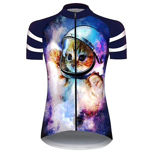 21Grams Women's Short Sleeve Cycling Jersey Spandex Black / Blue Galaxy Cat Astronaut Bike Jersey Top Mountain Bike MTB Road Bike Cycling UV Resistant Quick Dry Breathable Sports Clothing Apparel
21Grams Women's Short Sleeve Cycling Jersey Spandex Black / Blue Galaxy Cat Astronaut Bike Jersey Top Mountain Bike MTB Road Bike Cycling UV Resistant Quick Dry Breathable Sports Clothing Apparel