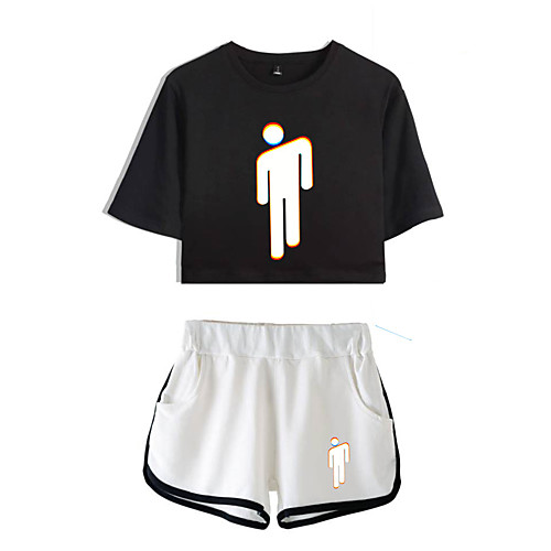 Inspired by Cosplay Billie Eilish Pants Cosplay Costume Pure Cotton Print 2-Piece Shorts For Women's / T-shirt
Inspired by Cosplay Billie Eilish Pants Cosplay Costume Pure Cotton Print 2-Piece Shorts For Women's / T-shirt