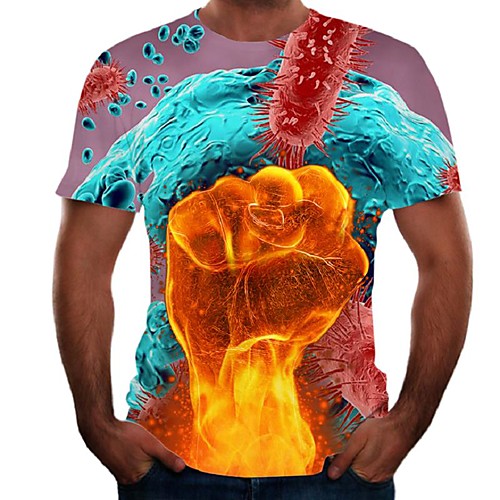 Men's T shirt Color Block Flame Simulation Plus Size Print Short Sleeve Daily Tops Basic Streetwear Rainbow
Men's T shirt Color Block Flame Simulation Plus Size Print Short Sleeve Daily Tops Basic Streetwear Rainbow