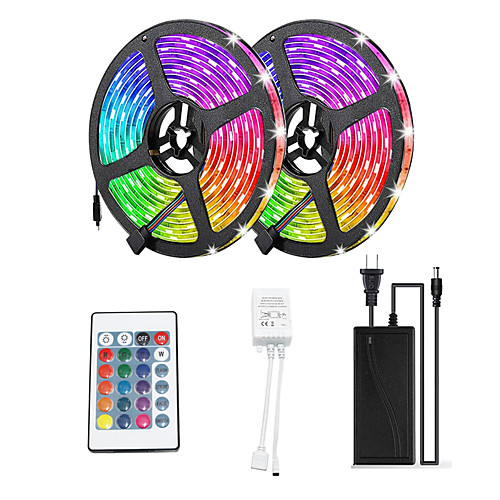 2x5M Flexible LED Light Strips Light Sets RGB Tiktok Lights 600 LEDs SMD2835 8mm 1 12V 6A Adapter 1 24Keys Remote Controller 1 set Multi Color Waterproof Decorative Self-adhesive 12 V
2x5M Flexible LED Light Strips Light Sets RGB Tiktok Lights 600 LEDs SMD2835 8mm 1 12V 6A Adapter 1 24Keys Remote Controller 1 set Multi Color Waterproof Decorative Self-adhesive 12 V