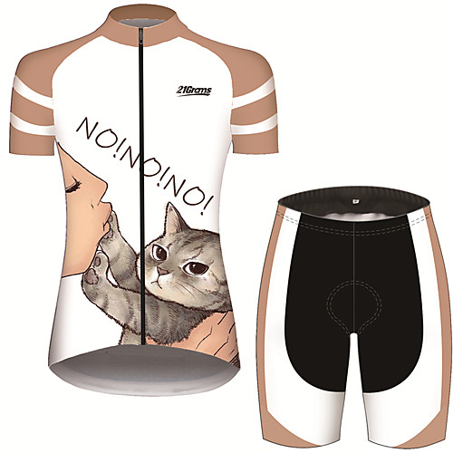 21Grams Women's Short Sleeve Cycling Jersey with Shorts Spandex BlackWhite Cat Animal Bike Quick Dry Breathable Sports Cat Mountain Bike MTB Road Bike Cycling Clothing Apparel / Micro-elastic
21Grams Women's Short Sleeve Cycling Jersey with Shorts Spandex BlackWhite Cat Animal Bike Quick Dry Breathable Sports Cat Mountain Bike MTB Road Bike Cycling Clothing Apparel / Micro-elastic