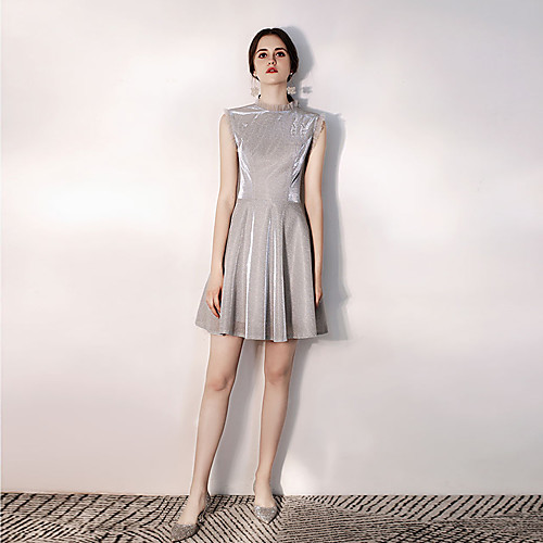 A-Line Sparkle Party Wear Cocktail Party Dress High Neck Sleeveless Short / Mini Sequined with Sequin 2021
A-Line Sparkle Party Wear Cocktail Party Dress High Neck Sleeveless Short / Mini Sequined with Sequin 2021