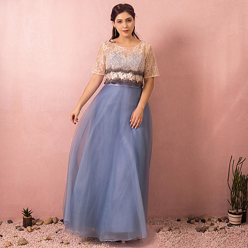 A-Line Plus Size Wedding Guest Prom Dress Jewel Neck Short Sleeve Floor Length Lace Satin Tulle with Beading Appliques 2021
A-Line Plus Size Wedding Guest Prom Dress Jewel Neck Short Sleeve Floor Length Lace Satin Tulle with Beading Appliques 2021
