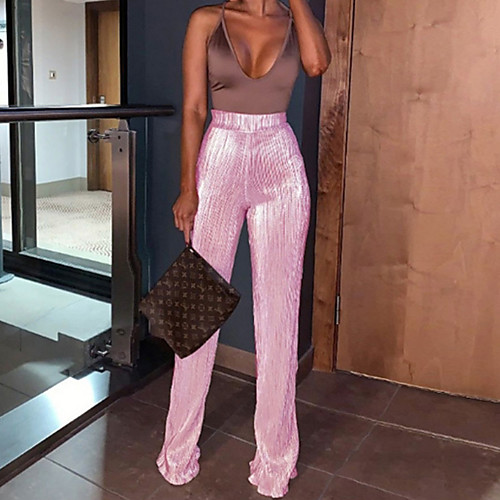 Women's Basic Chinos Pants - Solid Colored High Waist Black Blushing Pink Silver S / M / L
Women's Basic Chinos Pants - Solid Colored High Waist Black Blushing Pink Silver S / M / L