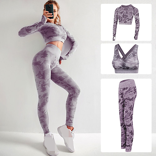 Women's Seamless Activewear Set Workout Outfits Yoga Suit Athletic Athleisure 3pcs Fall Long Sleeve High Rise Nylon Quick Dry Breathable Soft Fitness Gym Workout Running Jogging Sportswear Skinny
Women's Seamless Activewear Set Workout Outfits Yoga Suit Athletic Athleisure 3pcs Fall Long Sleeve High Rise Nylon Quick Dry Breathable Soft Fitness Gym Workout Running Jogging Sportswear Skinny