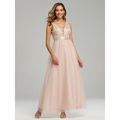 A-Line Sparkle Wedding Guest Prom Dress V Neck Sleeveless Floor Length Chiffon Tulle with Sequin 2021
A-Line Sparkle Wedding Guest Prom Dress V Neck Sleeveless Floor Length Chiffon Tulle with Sequin 2021