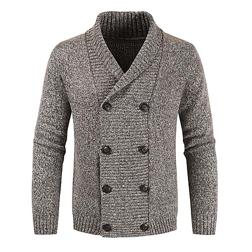 Men's Solid Colored Cardigan Long Sleeve Slim Sweater Cardigans Turndown Winter Dark Gray Brown Beige
Men's Solid Colored Cardigan Long Sleeve Slim Sweater Cardigans Turndown Winter Dark Gray Brown Beige