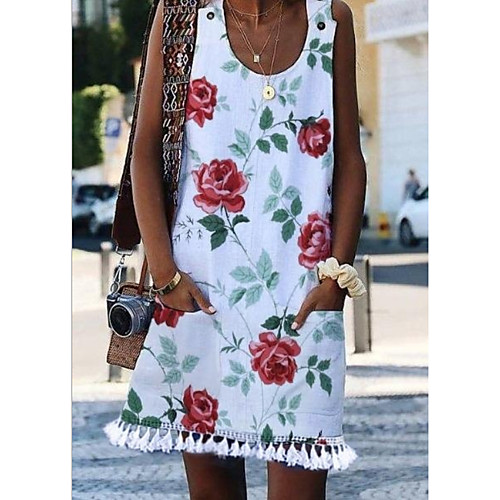 Women's Loose White Yellow Blushing Pink Fuchsia Sleeveless Floral Print Summer Round Neck Tunics S M L XL XXL
Women's Loose White Yellow Blushing Pink Fuchsia Sleeveless Floral Print Summer Round Neck Tunics S M L XL XXL