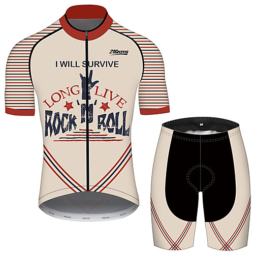 21Grams Men's Short Sleeve Cycling Jersey with Shorts Spandex Polyester Black / Red Stripes Novelty Bike Clothing Suit UV Resistant Breathable Quick Dry Sweat-wicking Sports Stripes Mountain Bike MTB
21Grams Men's Short Sleeve Cycling Jersey with Shorts Spandex Polyester Black / Red Stripes Novelty Bike Clothing Suit UV Resistant Breathable Quick Dry Sweat-wicking Sports Stripes Mountain Bike MTB