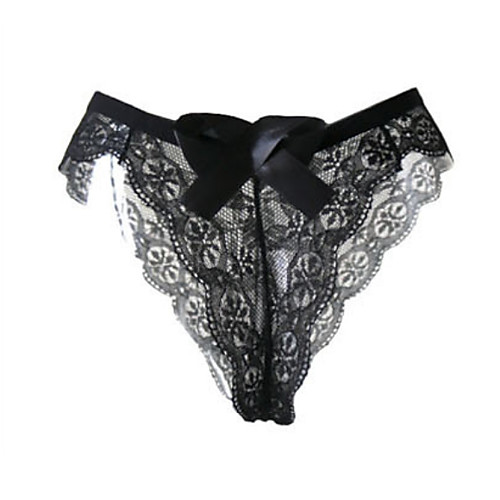 Women's 1 Piece Lace / Bow G-strings & Thongs Panties Low Waist White Black S M L
Women's 1 Piece Lace / Bow G-strings & Thongs Panties Low Waist White Black S M L