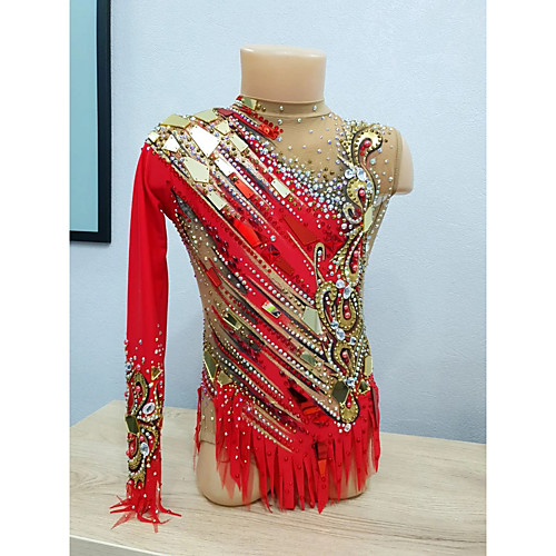 21Grams Rhythmic Gymnastics Leotards Artistic Gymnastics Leotards Women's Girls' Leotard Red Spandex High Elasticity Breathable Handmade Jeweled Diamond Look Long Sleeve Training Dance Rhythmic
21Grams Rhythmic Gymnastics Leotards Artistic Gymnastics Leotards Women's Girls' Leotard Red Spandex High Elasticity Breathable Handmade Jeweled Diamond Look Long Sleeve Training Dance Rhythmic