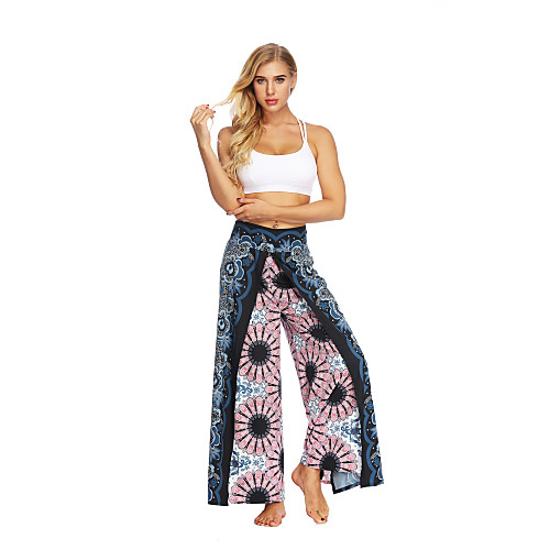 Women's Yoga Pants Wide Leg High Split Bottoms Breathable Quick Dry Bohemian Dark Navy Yoga Fitness Gym Workout Sports Activewear / Casual / Athleisure
Women's Yoga Pants Wide Leg High Split Bottoms Breathable Quick Dry Bohemian Dark Navy Yoga Fitness Gym Workout Sports Activewear / Casual / Athleisure