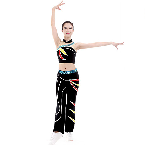Cheerleader Costume Gymnastics Suits Women's Girls' Kids Pants / Trousers Spandex High Elasticity Handmade Long Sleeve Competition Dance Rhythmic Gymnastics Gymnastics Black
Cheerleader Costume Gymnastics Suits Women's Girls' Kids Pants / Trousers Spandex High Elasticity Handmade Long Sleeve Competition Dance Rhythmic Gymnastics Gymnastics Black