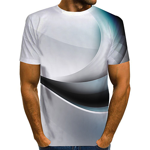 Men's Plus Size Geometric 3D Pleated Print T-shirt Street chic Exaggerated Daily Going out Round Neck Rainbow / Short Sleeve
Men's Plus Size Geometric 3D Pleated Print T-shirt Street chic Exaggerated Daily Going out Round Neck Rainbow / Short Sleeve