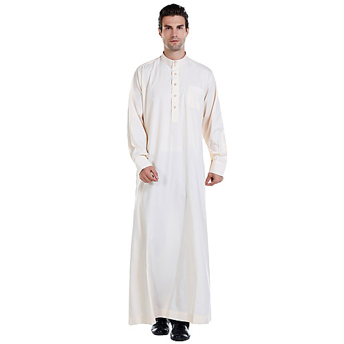 Men's Solid Colored Basic Spring & Fall Abaya Long Daily Long Sleeve Polyester Coat Tops White
Men's Solid Colored Basic Spring & Fall Abaya Long Daily Long Sleeve Polyester Coat Tops White