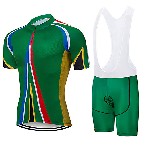21Grams Men's Short Sleeve Cycling Jersey with Bib Shorts Spandex Polyester Green Stripes Bike Clothing Suit UV Resistant Breathable 3D Pad Quick Dry Sweat-wicking Sports Solid Color Mountain Bike
21Grams Men's Short Sleeve Cycling Jersey with Bib Shorts Spandex Polyester Green Stripes Bike Clothing Suit UV Resistant Breathable 3D Pad Quick Dry Sweat-wicking Sports Solid Color Mountain Bike