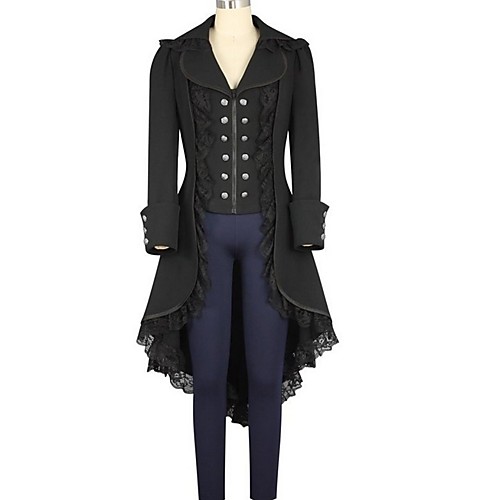 Women's Daily Punk & Gothic Long Coat, Solid Colored V Neck Long Sleeve Polyester Red / Black
Women's Daily Punk & Gothic Long Coat, Solid Colored V Neck Long Sleeve Polyester Red / Black