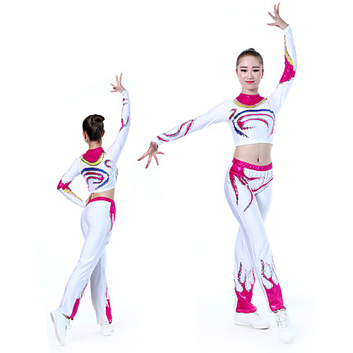 Cheerleader Costume Gymnastics Suits Women's Girls' Kids Pants / Trousers Spandex High Elasticity Handmade Long Sleeve Competition Dance Rhythmic Gymnastics Gymnastics White
Cheerleader Costume Gymnastics Suits Women's Girls' Kids Pants / Trousers Spandex High Elasticity Handmade Long Sleeve Competition Dance Rhythmic Gymnastics Gymnastics White