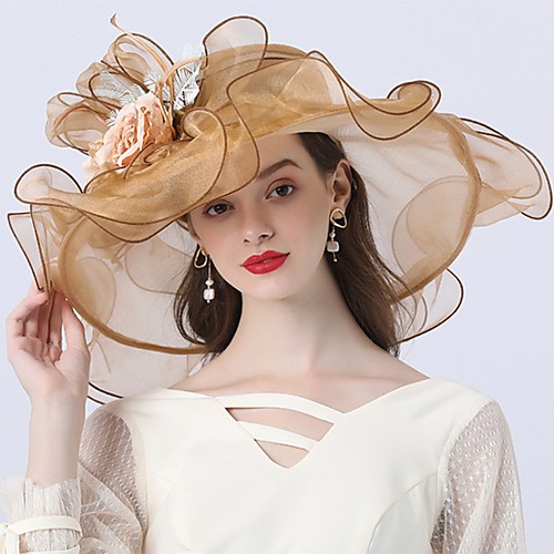 Vintage Style Fashion Tulle / Organza Hats / Headwear with Bowknot / Flower / Trim 1 Piece Wedding / Outdoor Headpiece
Vintage Style Fashion Tulle / Organza Hats / Headwear with Bowknot / Flower / Trim 1 Piece Wedding / Outdoor Headpiece