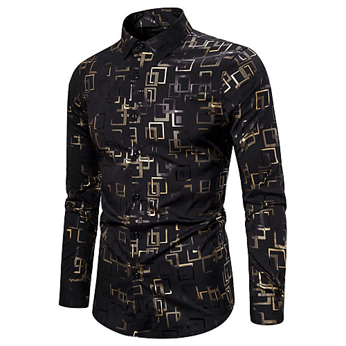 Men's Geometric Color Block Shirt - Cotton Basic Daily White / Black / Long Sleeve
Men's Geometric Color Block Shirt - Cotton Basic Daily White / Black / Long Sleeve