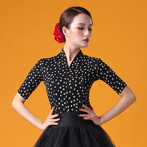 Ballroom Dance Top Pattern / Print Ruching Women's Performance Half Sleeve Ice Silk
Ballroom Dance Top Pattern / Print Ruching Women's Performance Half Sleeve Ice Silk