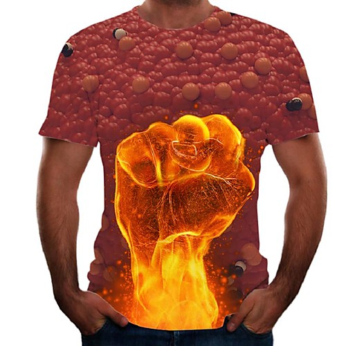 Men's T shirt Color Block Flame Simulation Plus Size Print Short Sleeve Daily Tops Basic Streetwear Rainbow
Men's T shirt Color Block Flame Simulation Plus Size Print Short Sleeve Daily Tops Basic Streetwear Rainbow