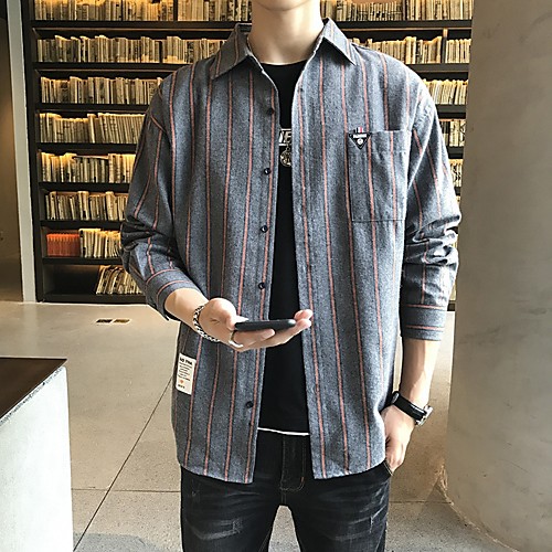 Men's Shirt Striped Color Block Geometric Long Sleeve Daily Tops Vintage Streetwear Green Gray
Men's Shirt Striped Color Block Geometric Long Sleeve Daily Tops Vintage Streetwear Green Gray