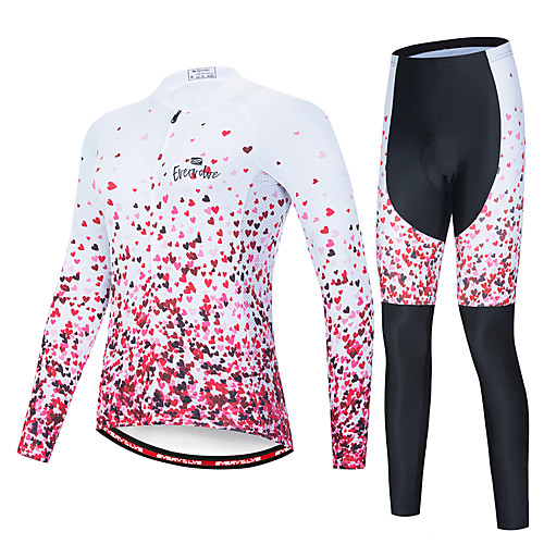 EVERVOLVE Women's Long Sleeve Cycling Jersey with Tights Peach Heart Solid Color Bike Thermal Warm Quick Dry Breathable Sports Heart Mountain Bike MTB Road Bike Cycling Clothing Apparel / Advanced
EVERVOLVE Women's Long Sleeve Cycling Jersey with Tights Peach Heart Solid Color Bike Thermal Warm Quick Dry Breathable Sports Heart Mountain Bike MTB Road Bike Cycling Clothing Apparel / Advanced